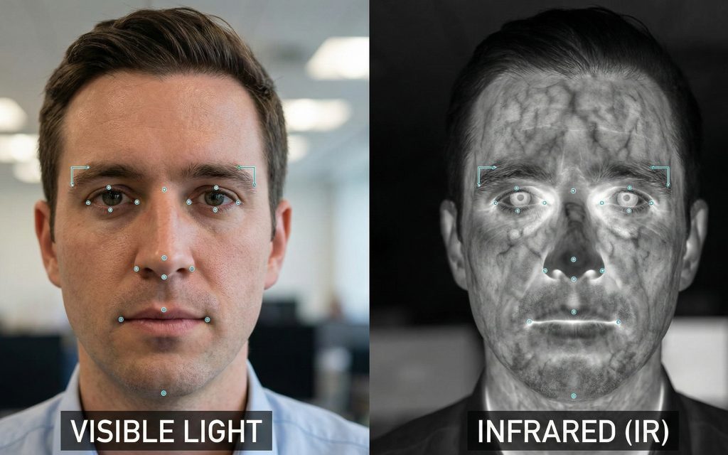 مقایسه جامع الگوریتمهای تشخیص چهره: Visible Light در برابر مادون قرمز (Infrared) مقایسه جامع الگوریتمهای تشخیص چهره: Visible Light در برابر مادون قرمز (Infrared)