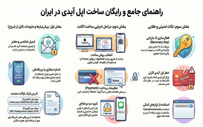 راهنمای کامل ساخت اکانت اپل ایدی (apple id) | آموزش کامل آموزش ساخت اپل ایدی